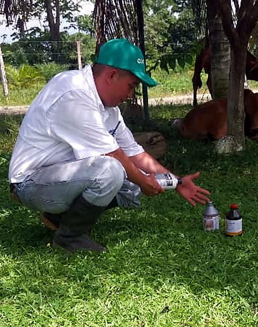 Técnico de Coragui asesorando a un productor
